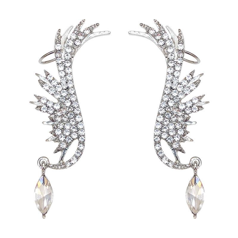 Fashion angel wings ear bone clip ns net red diamond earrings female earrings earrings tide