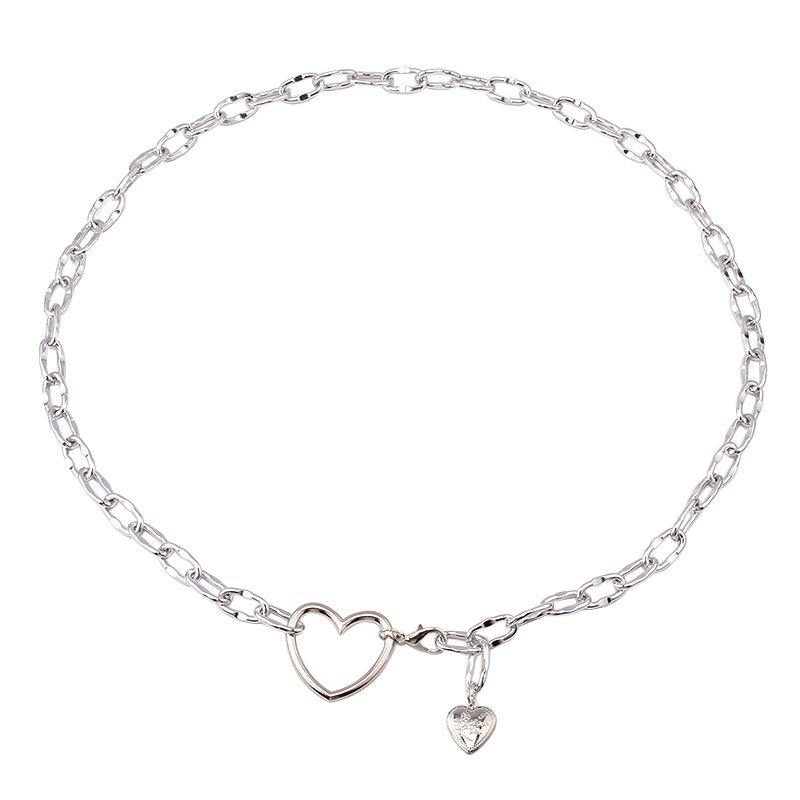 Ornaments Simple and Versatile Hollow Big Peach Heart Waist Chain Frosty Letter Love Pendant Waist Decoration