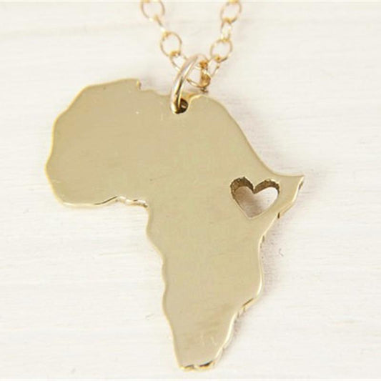 Africa Map Necklace Jewelry