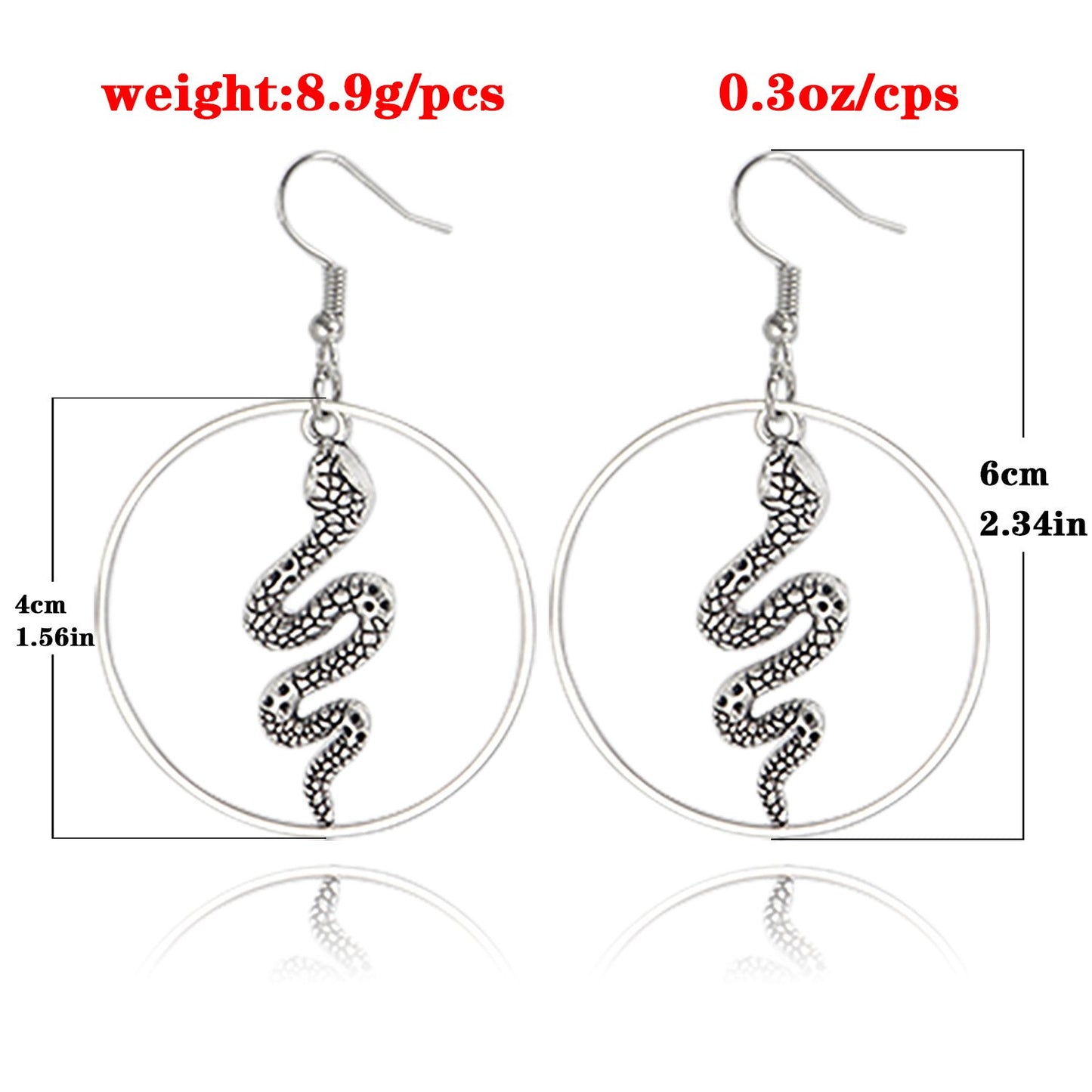 INS super hot femme fatale exaggerated snake-shaped earrings earrings net red dark black royal sister earrings female