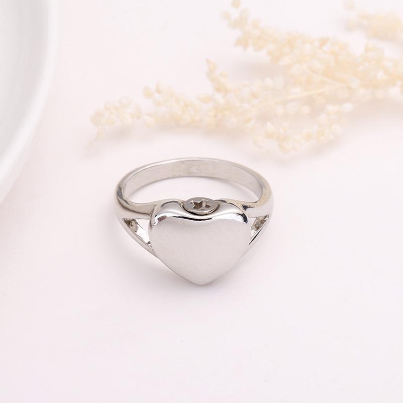 Peach heart-shaped ring animal urn ring fashion love-shaped hand jewelry
