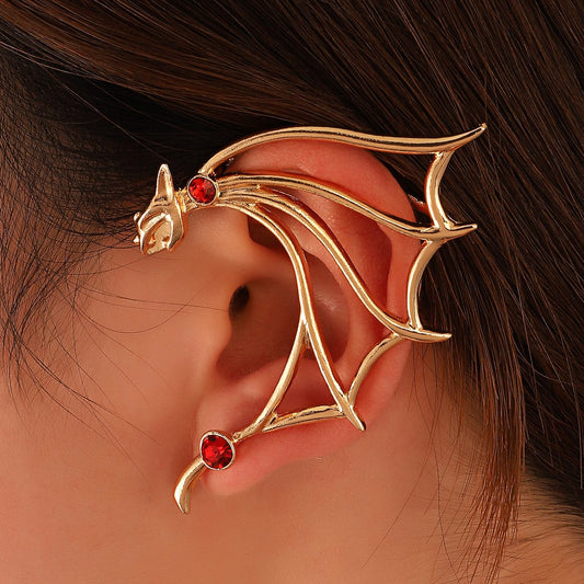 Alloy dragon ear hanging Gothic punk personality holeless ear clip single temperament creative earrings