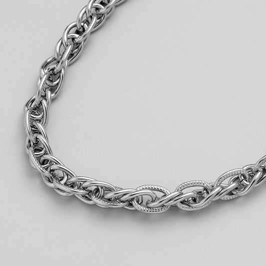 Hip-hop trend men's necklace personality simple fashion jewelry punk simple twist single chain