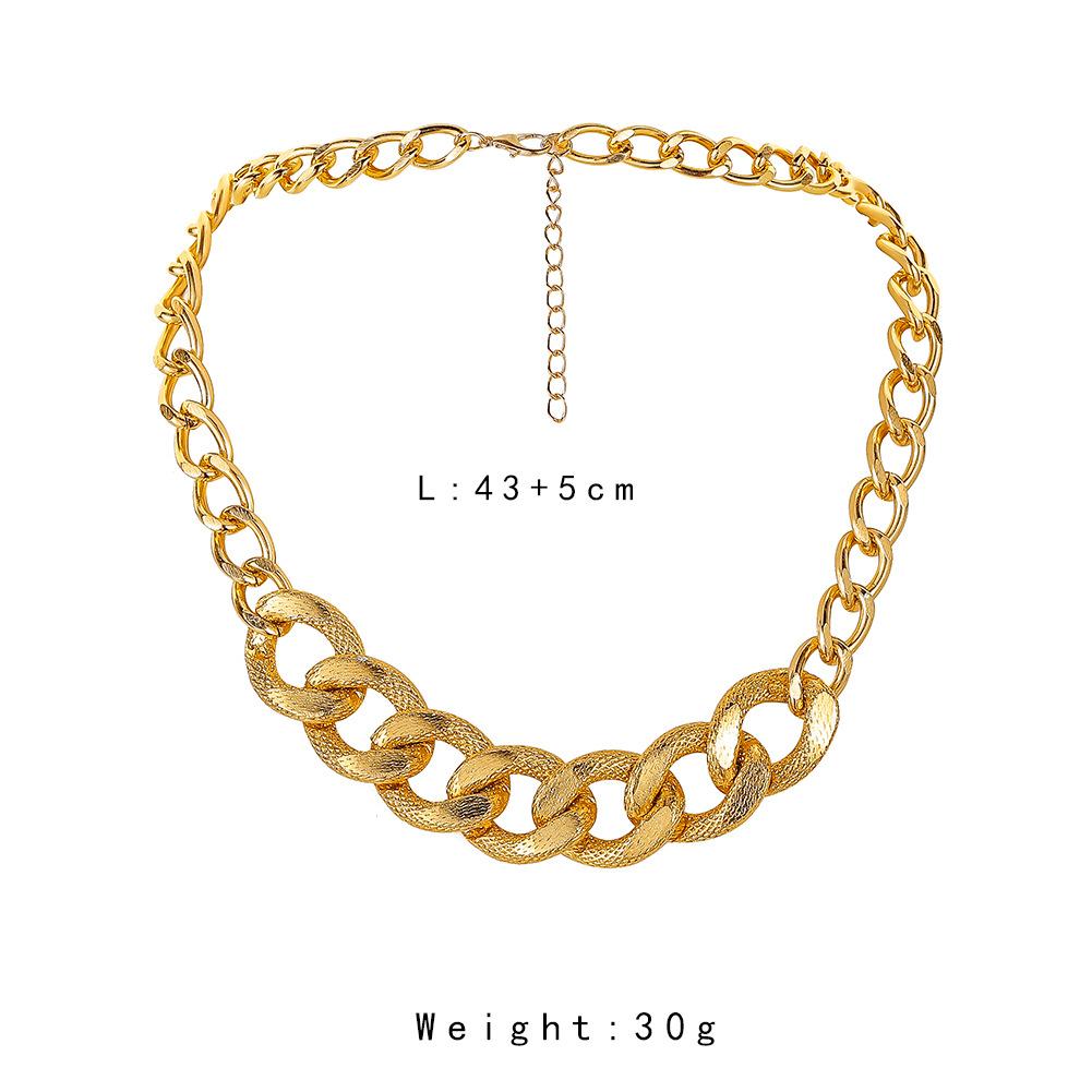 Hip-hop big thick gold chain ins exaggerated short choker necklace trend punk necklace