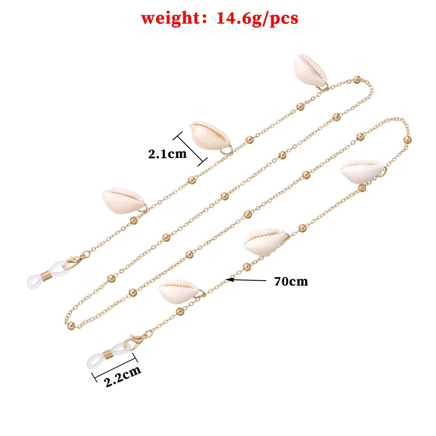 Jewelry Fashion Shell Bead Chain Glasses Chain Simple Versatile Personality Trend Accessories Female