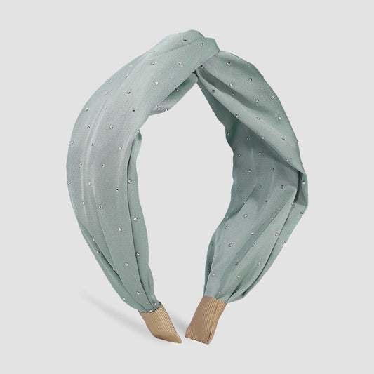 F469TikTok candy color simple hot diamond cross headband women's fabric wide-brimmed fashion headband