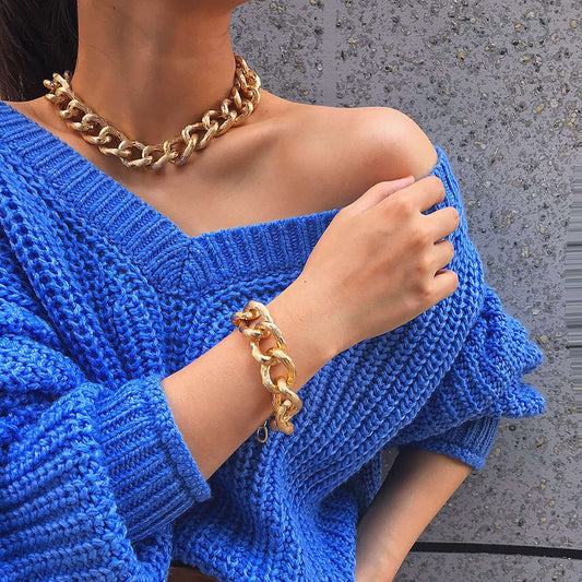 Jewelry Frosty Retro Single Layer Necklace Female Simple Versatile Cross Chain Set Necklace