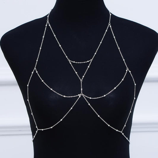 Fashion Sexy Versatile Chest Chain Jewelry Alloy Bikini Women's Body Chain
