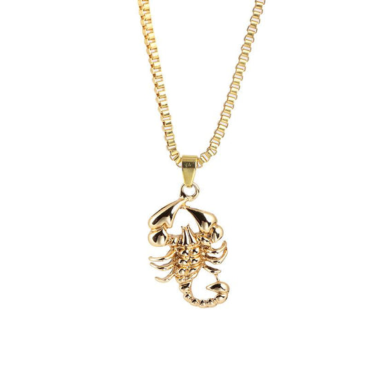 Fashion Alloy Casting Scorpion Pendant Personalized Design Men's Hip Hop Necklace Jewelry