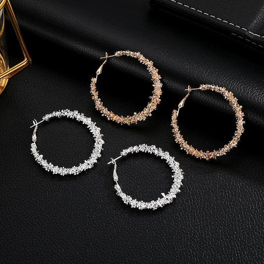 Earrings Simple Irregular Prickly Hoop Earrings Alloy Plating Personality Versatile Stud Earrings