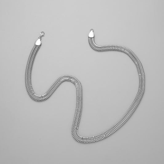 Fashion Snake Keel Silver Chain Simple Atmosphere Versatile Retro Punk Men's Trend Necklace