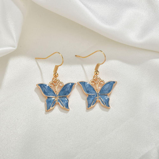 Jewelry Drip Oil Butterfly Earrings Female Retro Fashion Creative Earrings