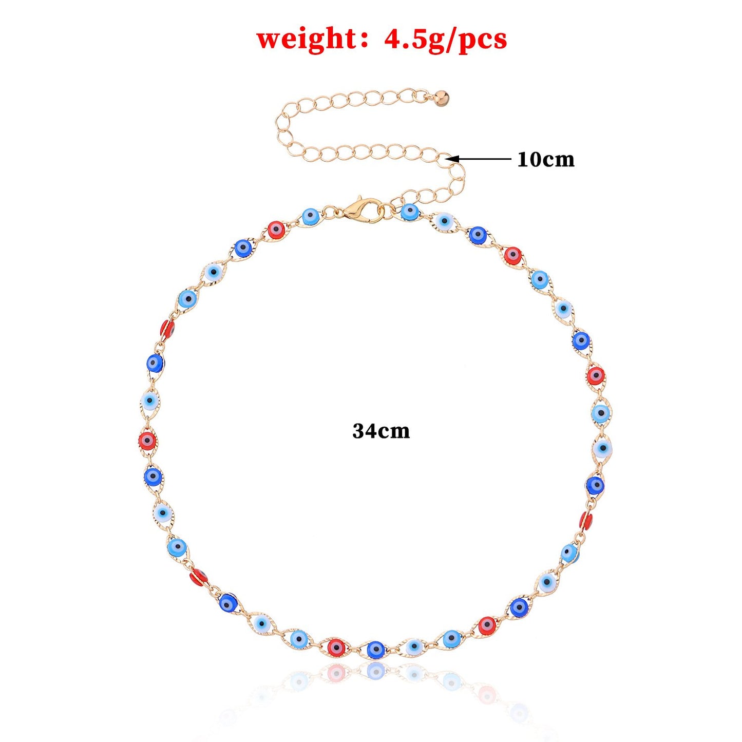 Custom Jewelry Simple Temperament Single Layer Devil's Eye Necklace Women's Fashion Eye Elements Necklace