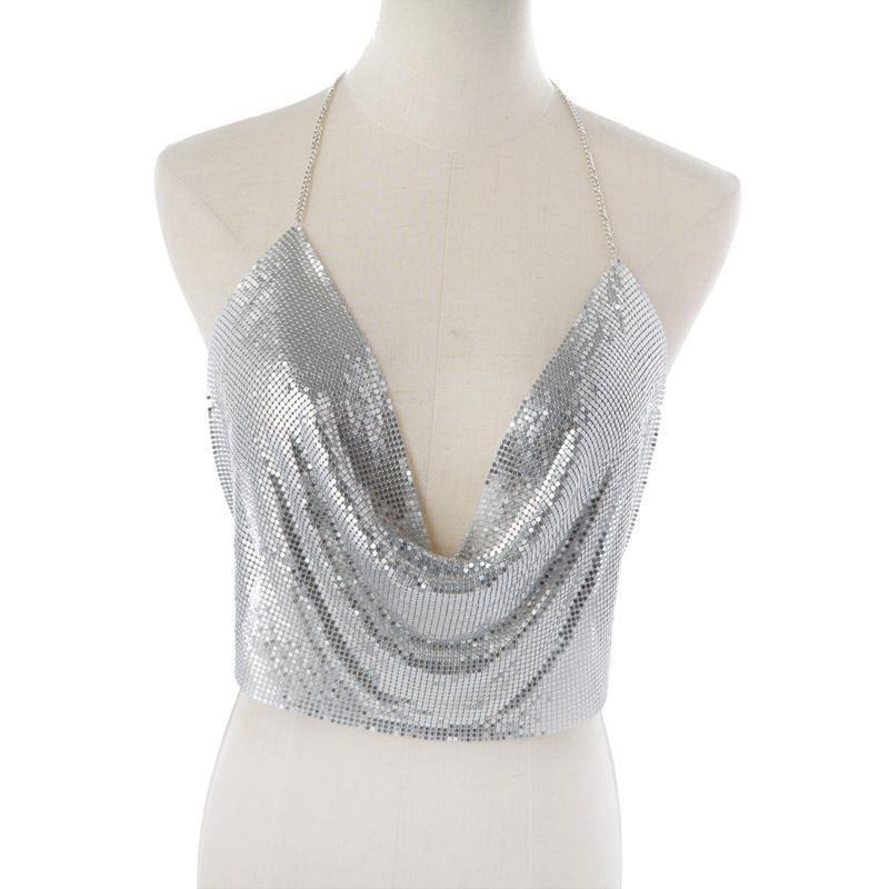 Sexy Metal Chain Bikini Bikini Body Chain Summer Fashion Beach Chest Chain Bra Necklace