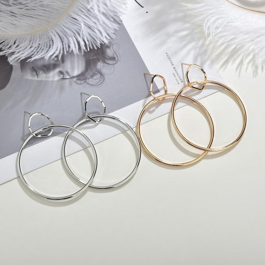 Accessories Fashion Geometric Earrings Night Exaggerated Hoop Earrings