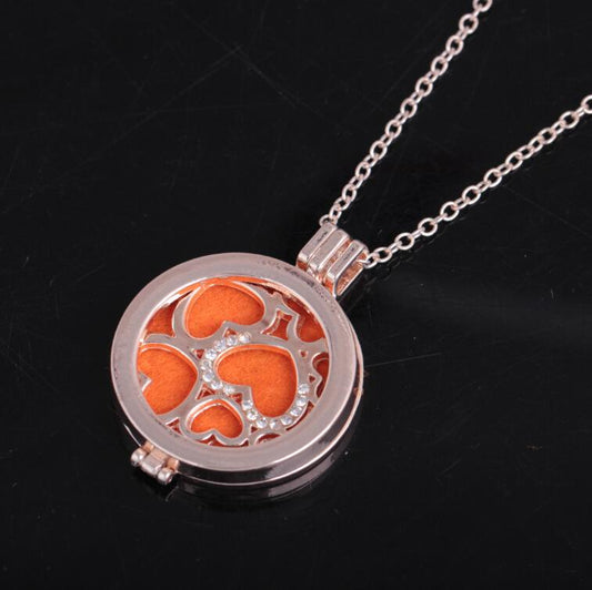 Jewelry necklace essential oil diffuser aromatherapy necklace alloy diamond long sweater chain