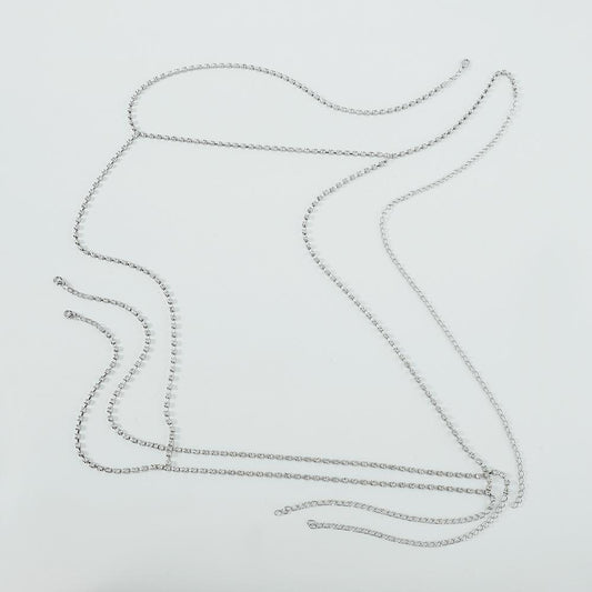 C29 exaggerated sexy body chain full of diamond claw chain trendy personality leg decoration simple night double-layer leg ring