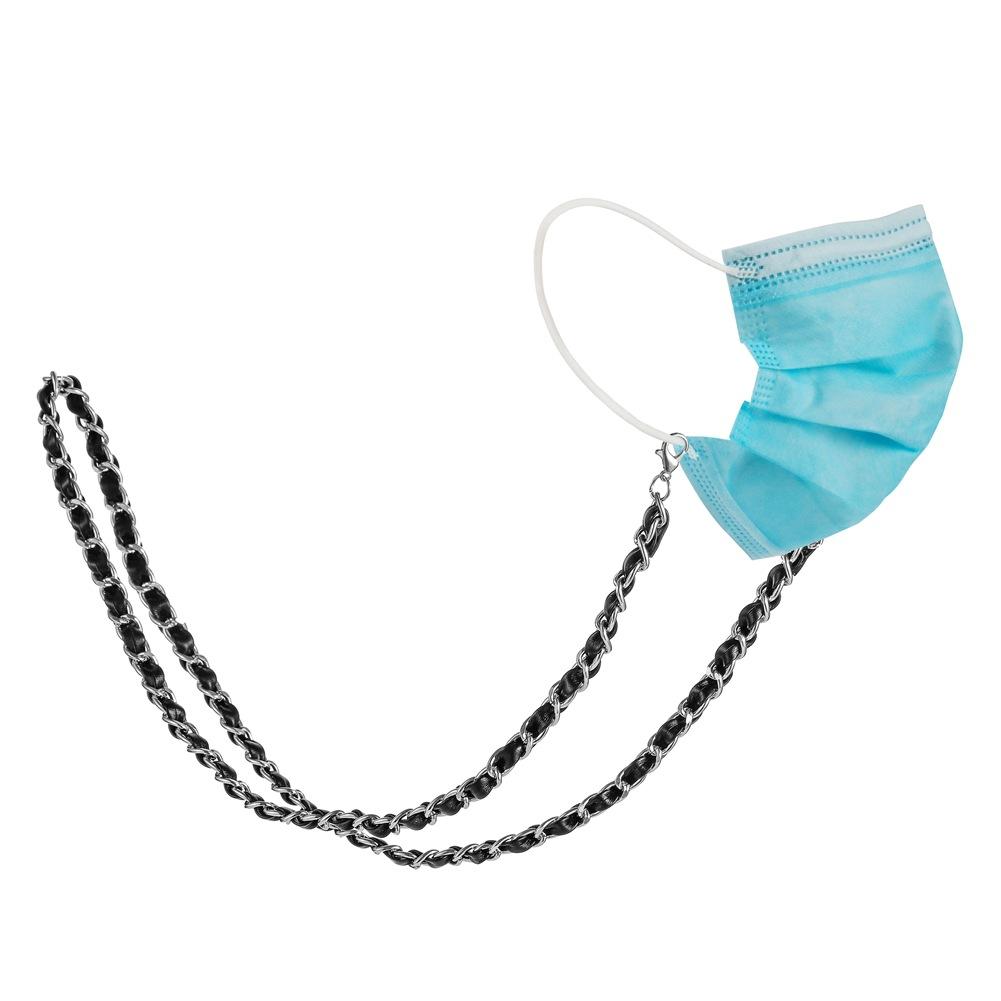 Mask lanyard fashion creative PU leather rope wearing chain mask chain glasses chain multi-purpose sweater chain