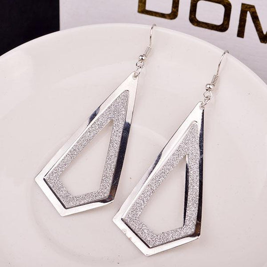 Direct supply fashion frosted earrings earrings alloy earrings high cold style