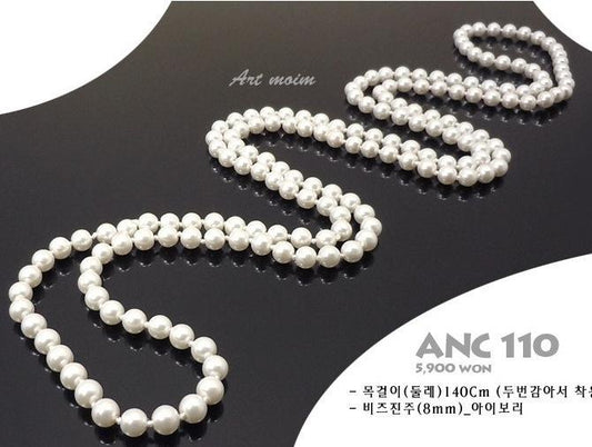 Fashion Simple Pearl Necklace Fashion Multilayer Sweater Chain Clavicle Chain Jewelry