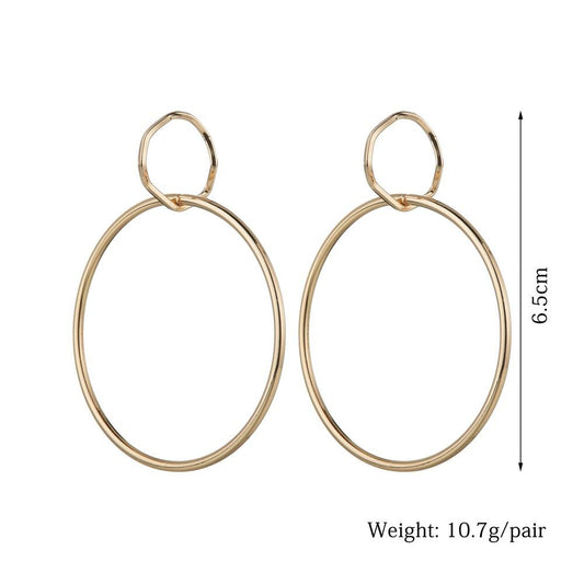Accessories Fashion Geometric Earrings Night Exaggerated Hoop Earrings