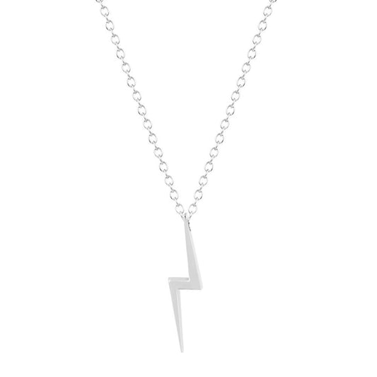 New Lightning Pendant Necklace Creative Fashion Simple Lightning Logo Clavicle Chain