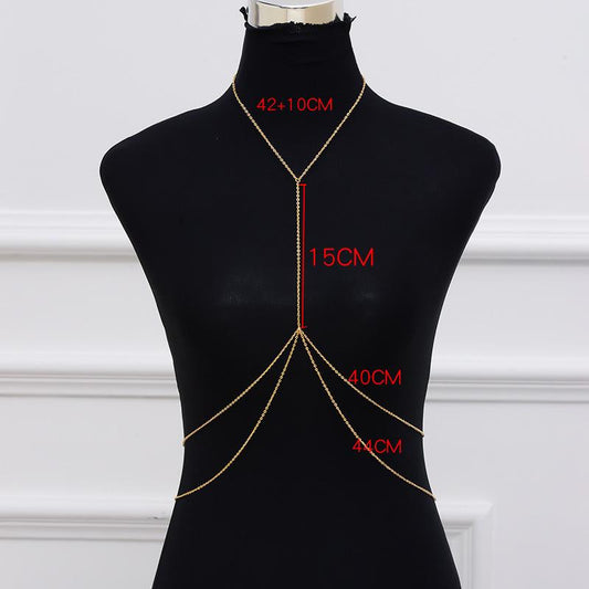 Accessories Women's Double Layer Fashion Alloy Plating Body Chain One Chain Body Chain