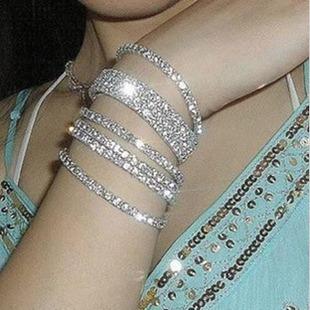 Hand Jewelry Full Diamond Single Row Elastic Bracelet Shiny Intellectual Star Combination Bracelet