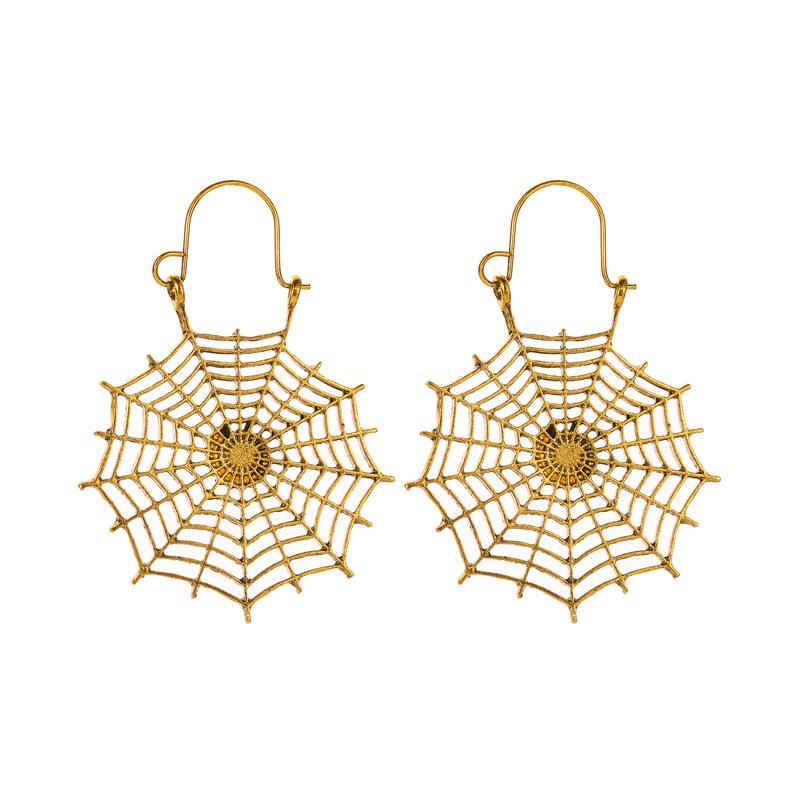 Earrings Retro Creative Hollow Spider Web Earrings Earrings Gothic Exaggerated Metal Ear Jewelry