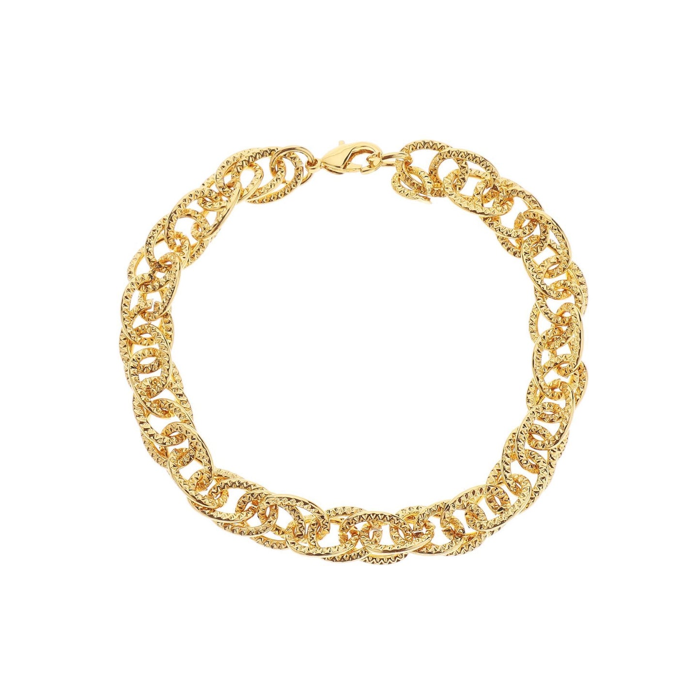 Fashion Simple Iron Bracelet 1.6 Flat Fake Twist Bracelet Hip Hop Men's Jewelry