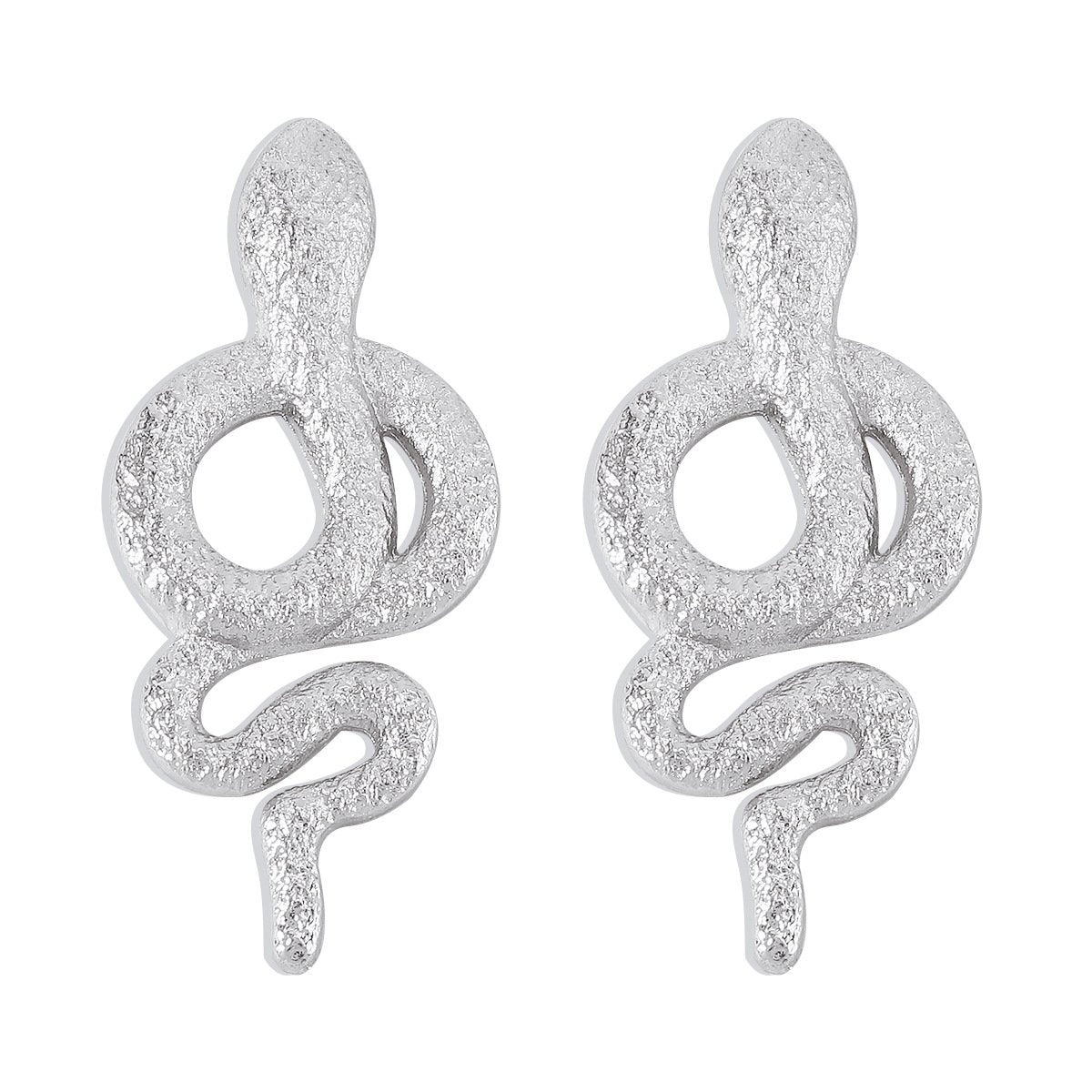 E1766 Personality Exaggerated Snake Earrings Metal Irregular Earrings Retro Punk Street Earrings