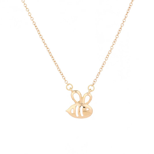 Jewelry Hollow Honeycomb Bee Necklace Insect Decoration Alloy