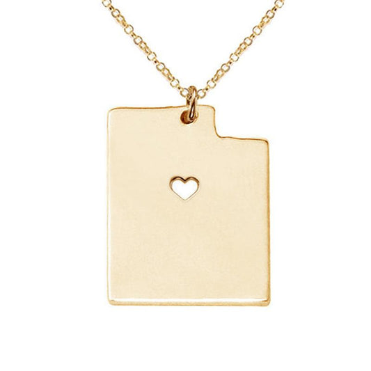 Boutique alloy US map necklace US Utah Utah necklace special offer
