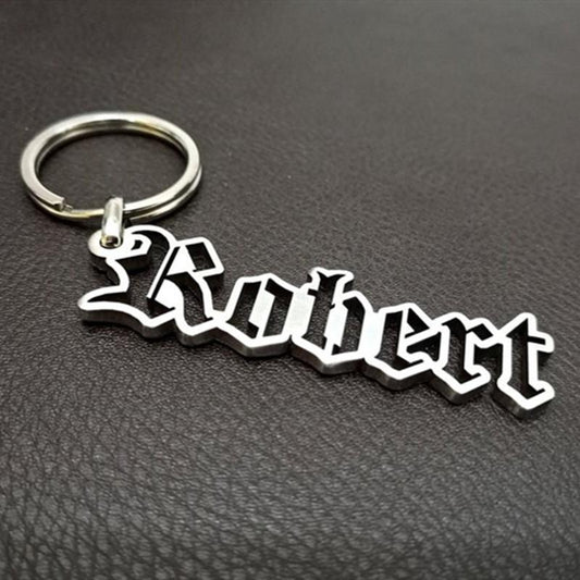 Personalized Name Keychain Alphabet DIY Keychain Stainless Steel Furnace Vacuum Plating