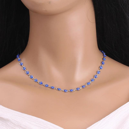 Explosive jewelry fashion ins devil's eye exaggerated trend clavicle chain