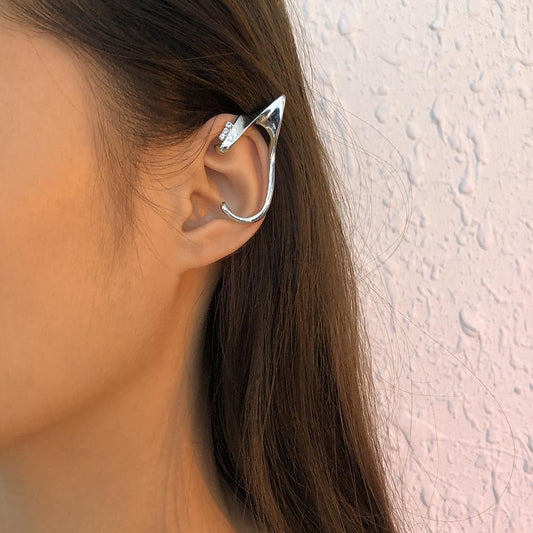E1158 Simple no pierced ear hanging personality night jump di diamond earrings slim fashion earrings women