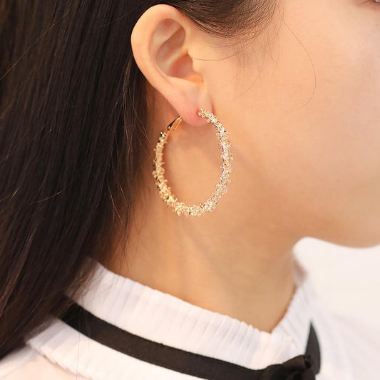 Earrings Simple Irregular Prickly Hoop Earrings Alloy Plating Personality Versatile Stud Earrings