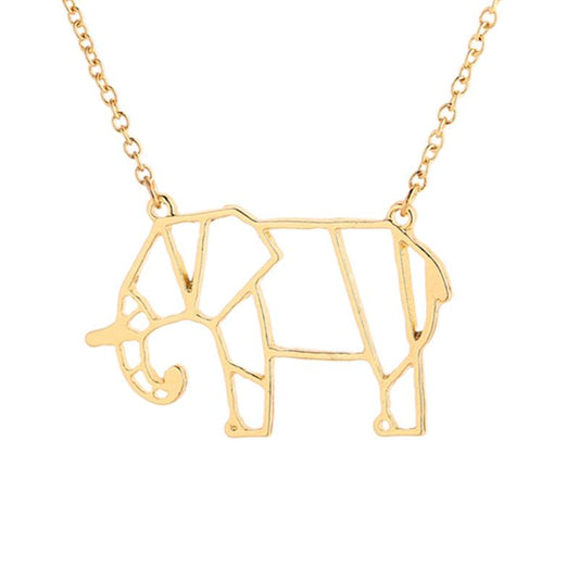 Popular Jewelry Hollow Elephant Necklace Female Lucky Mascot Pendant Neck Jewelry