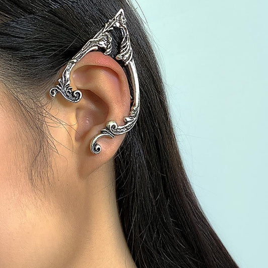Jewelry sweet cool dark wild elf earrings retro creative Halloween outline ear clip female