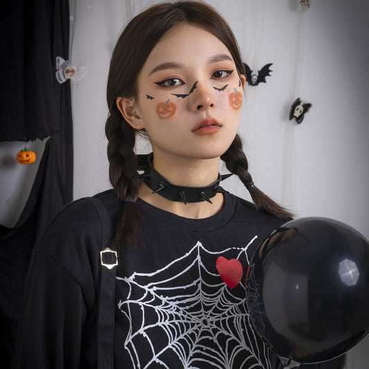 Dark cos gothic metal spike necklace personality sweet cool rivets three-dimensional choker collar necklace