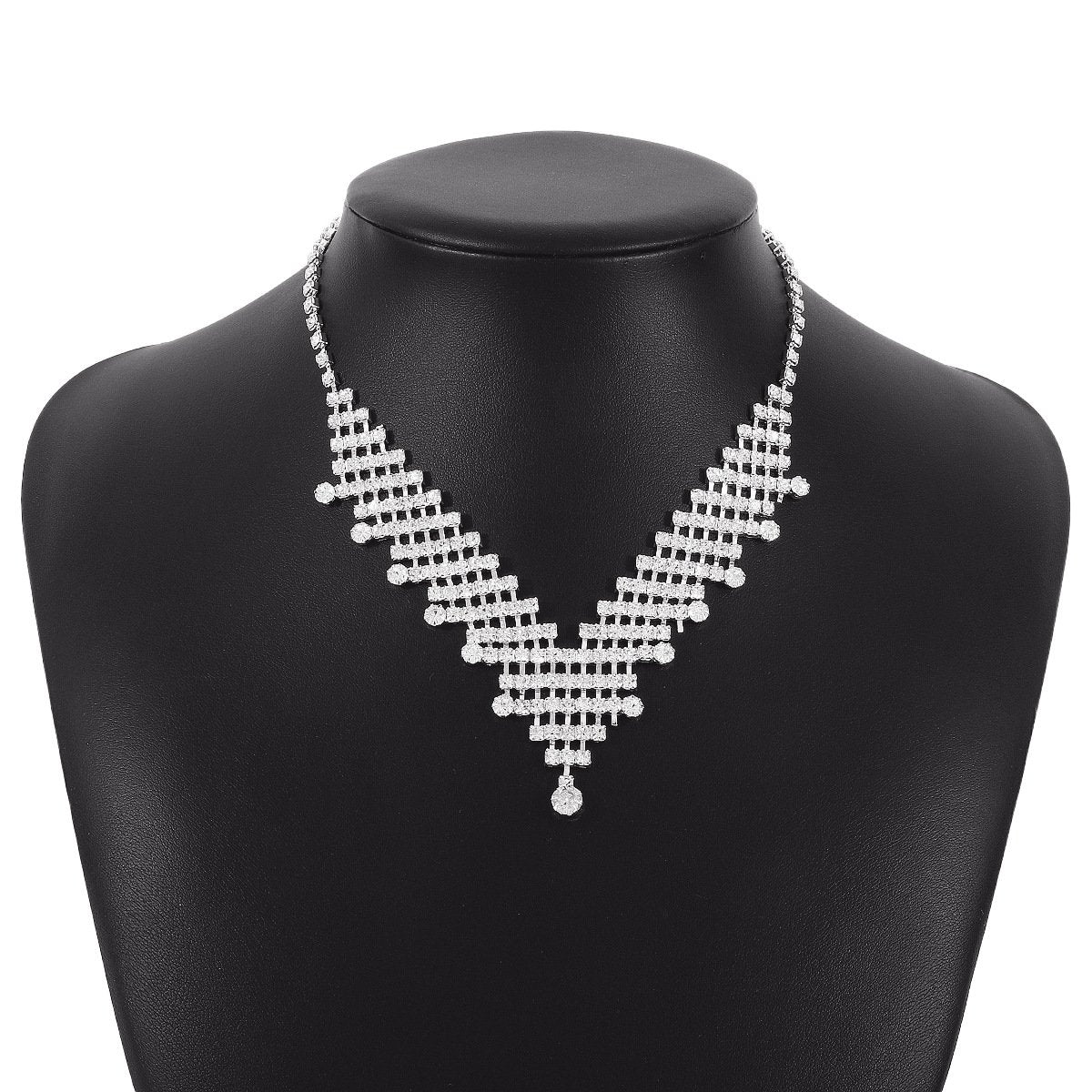 N1891 Jewelry Creative Fashion Rhinestone V-shaped Necklace Personality Claw Chain Light Luxury Cold Necklace