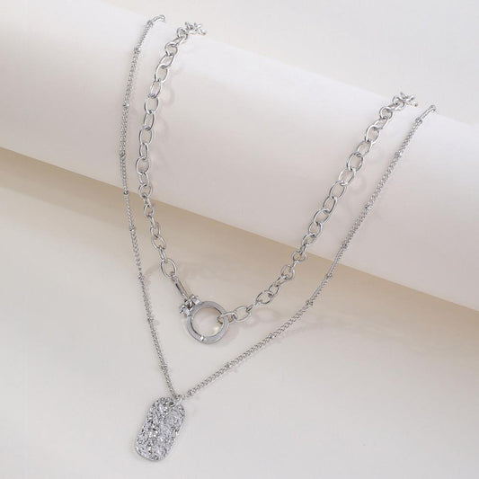 N794 temperament clavicle chain geometric retro necklace niche simple sweater necklace