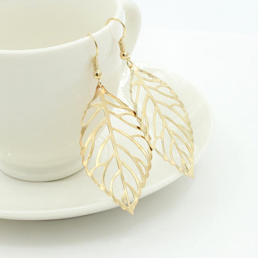 Fashion and simple forest metal leaf earrings earrings earrings earrings leaf earrings for women
