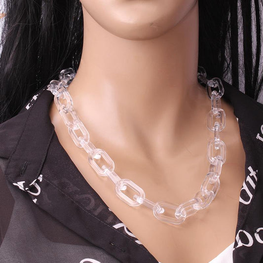 Jewelry Personality Street Shot Acrylic Necklace Fashion Creative Night Trend Women's Long Necklace
