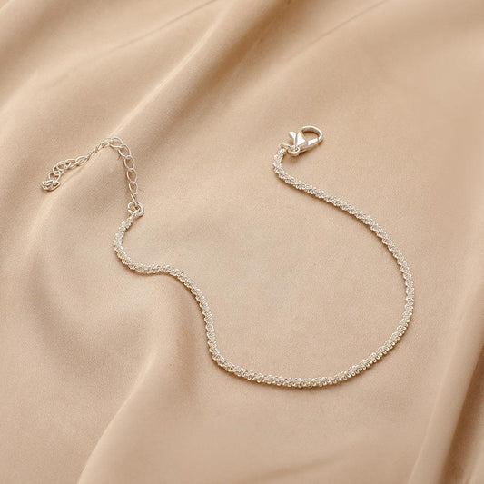 Explosive style sparkling bracelet female ins retro temperament silver pigment chain net red hand jewelry