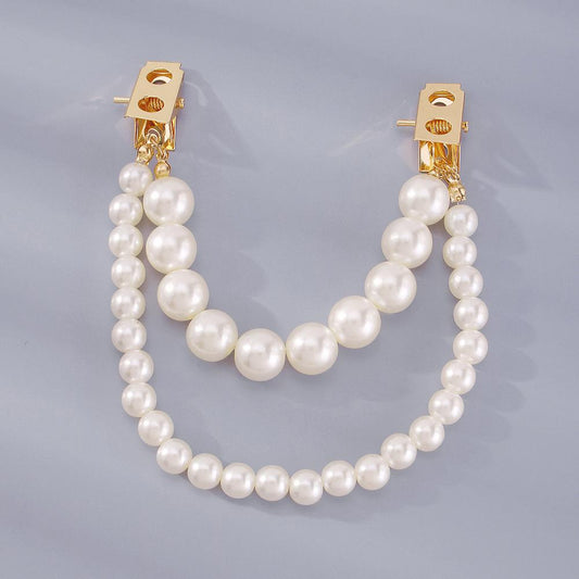 X339 Jewelry Simple Size Pearl Brooch Temperament Lady Elegant Retro Romantic Clothing