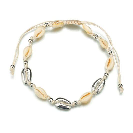 Popular simple jewelry set shell choker alloy shell knotted braided necklace female