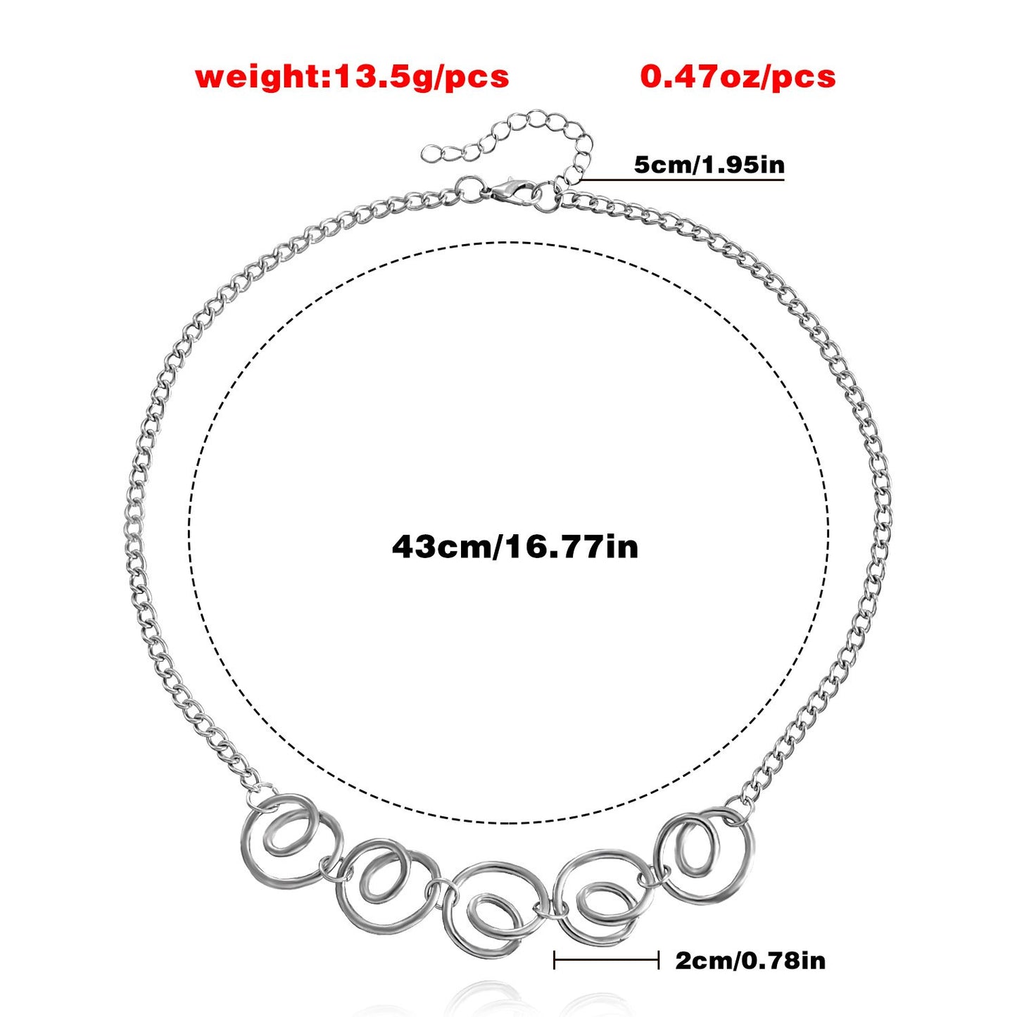 Jewelry Spiral Geometry Niche Design Sense Female Necklace Fashion Commuting Versatile Clavicle Chain Necklace