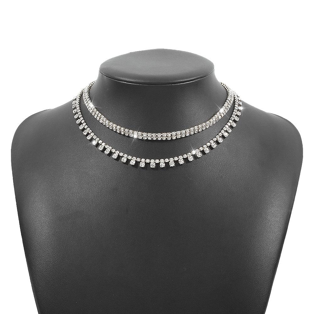 N988 Jewelry Temperament Geometric Claw Chain Multi-layer Necklace Elegant Super Fairy Street Short Necklace Female