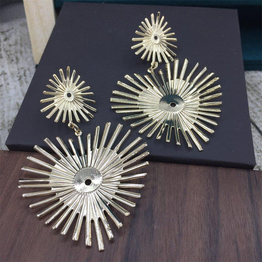 Summer Love Fried Hair Stud Earrings Exaggerated Cool Earrings